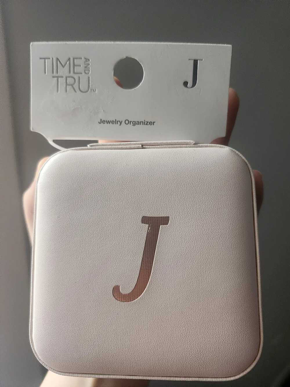 Time and Tru Pink and Cream Travel Jewelry Organizer